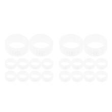 20St Multifunctionele Drumstick Caps Wit Met Gloeiende Ringen