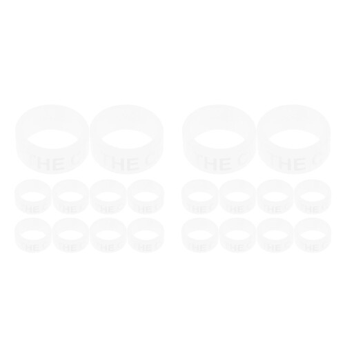 20St Multifunctionele Drumstick Caps Wit Met Gloeiende Ringen