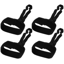 4St Zwarte Polyester Scheidsrechter Chain Clips Comfortabel Duurzaam