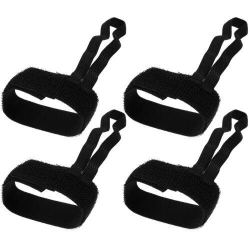 4St Zwarte Polyester Scheidsrechter Chain Clips Comfortabel Duurzaam