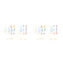 2Sets Educatief PVC Vis En Model Voor Kinder DIY Kleurplezier