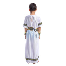 Witte Kids Cosplay Costume Romeins Thema Met Riem En Hoofddeksel