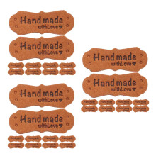150Pcs Handmade Crochet Tags Light Brown Sewing Labels for DIY