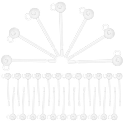 60Pièces Boucles D'oreilles Transparentes Matériel Pièce 1