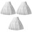 3St Wit Layered Petticoat Vrouwen, Met Ring 1
