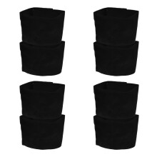 8St Elastische Nylon Voetbal Captain Armband Verstelbaar Zwart