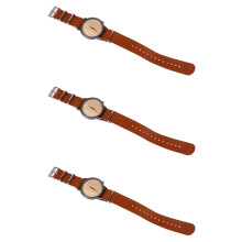 3St Lederen Horloges Vrouw Casual Stijlvol Stevig