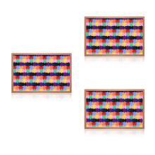 3St Opvouwbaar Antislip Puzzelbord Frame Polyester Multikleur Voor DIY