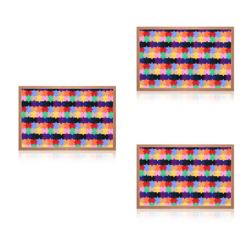3St Opvouwbaar Antislip Puzzelbord Frame Polyester Multikleur Voor DIY