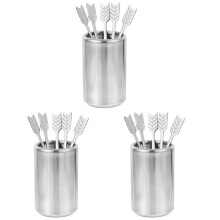 3Sets Metalen Roerstokjes Voor Cocktails En Koffie Herbruikbaar