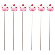 6St Duurzame Roestvrijstalen Cake Tester, Baktool Met Decoratieve Grip