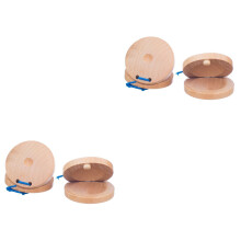 2Pièces En Bois Pour Enfants Jeu Percussion Khaki Durable