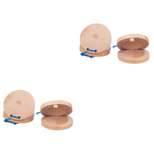 2Pièces En Bois Pour Enfants Jeu Percussion Khaki Durable