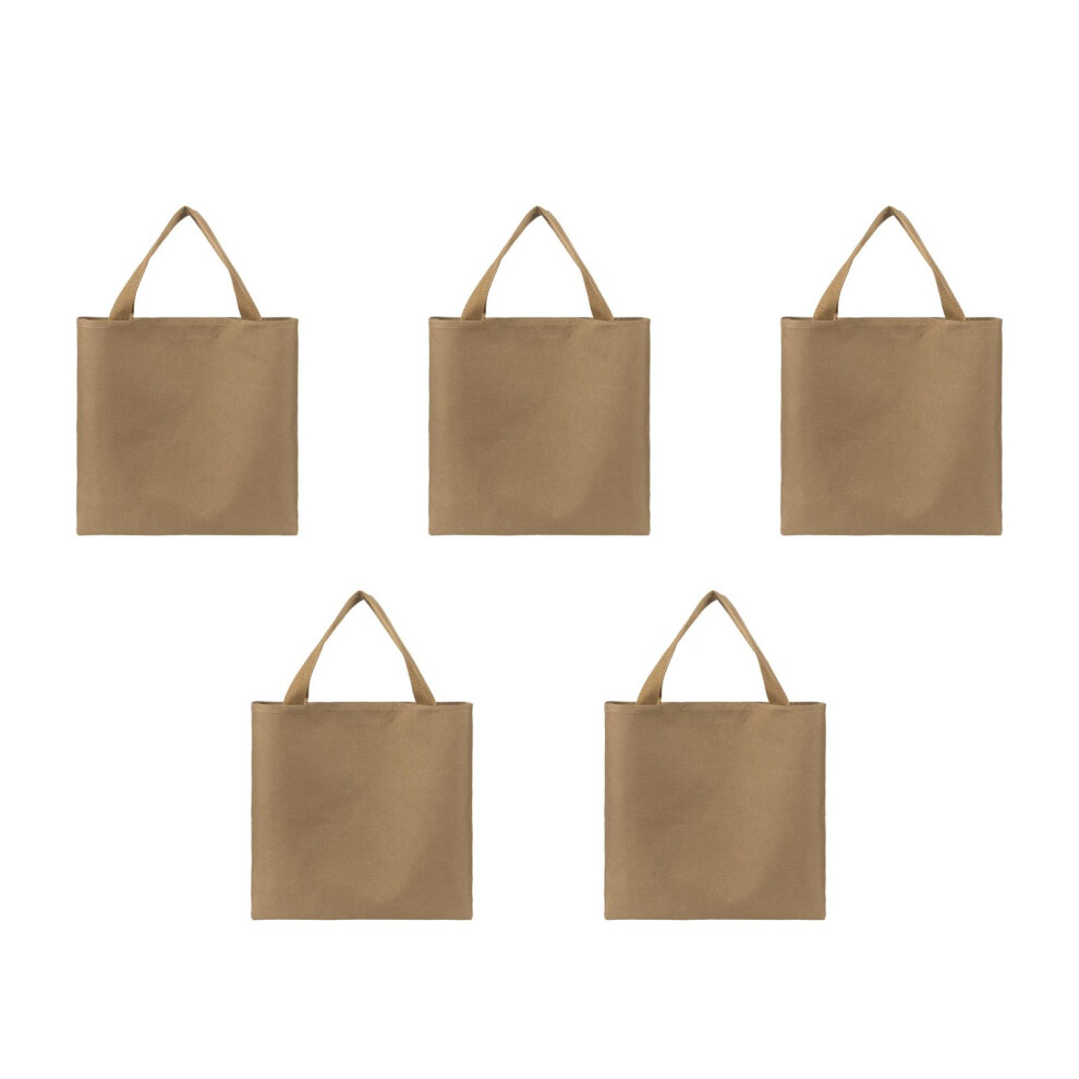 5St Khaki Oxford Grote Capaciteit Herbruikbare Dames Shoppingtas-image