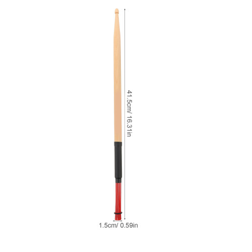 2Pairs Red Wooden Drumsticks for Drums Durable Maple Percussion Sticks 1