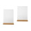 2Stk Acryl Display Mit Holzfuß Transparenter Tischhalter 6