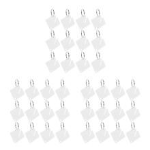 180Sets Wit Acryl Sleutelhangers Met Label En Metalen Ring Set