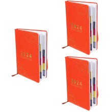 3St Draagbare Planner Notepad PU Voor to-Do Lijst 2024