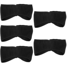 5St Fleece Zwarte Oorwarmers Elastische Hoofdband Voor Outdoor
