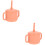 2St Silicone Babbeker Met Handvatten Watermeloen Rood Peuters 5