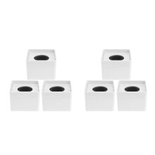 6St Microfoon Vlaghouders Plastic Vierkant Met Logo Station