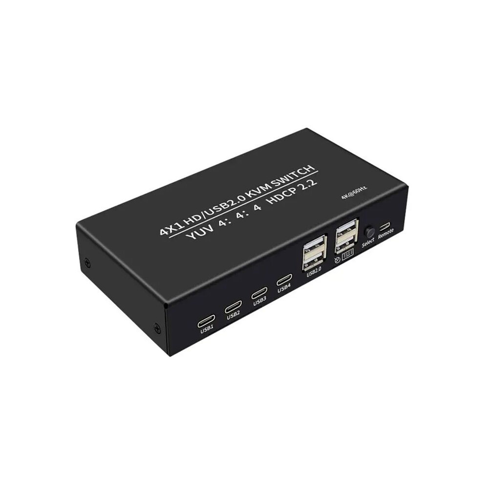 4K 60Hz Kvm -Compatible Switcher Usb Selector 4X1 For Pc Share Monitor Mouse Keyboard Port 4X1 6031035633561