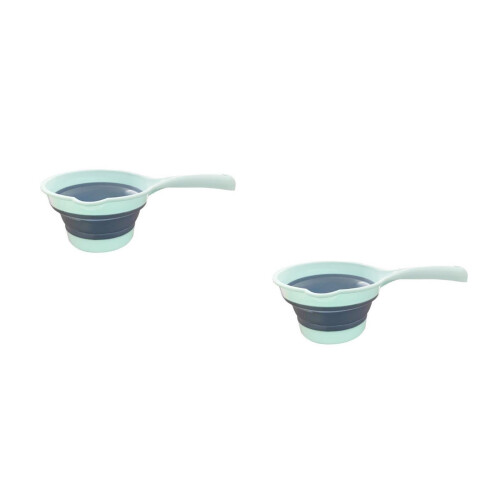 4Pcs Foldable Blue Plastic Water Ladles Kitchen and Garden Use Scoops 1