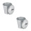 2Stk Mini Desktop Abfallbehälter Silber Metalleimer Für 8