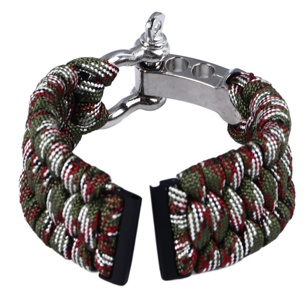 Premium Nylon Paracord Watch Strap For Suunto 7 9 D5i 24Mm Handmade Green 9421386917002