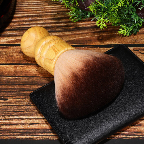 2Pcs Multi Color Wooden Handle Barber Neck Duster Brush Soft Bristles 2