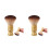 2Pcs Multi Color Wooden Handle Barber Neck Duster Brush Soft Bristles 8
