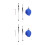 2Ensembles Leviers Modification Bleu En Alliage Métal 3