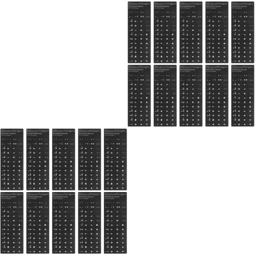20Pièces Couverture Clavier Souple Protection Multilingue Noir
