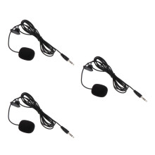 15Pièces Microphones Lavalier Noir À Clip Portable Pour Enregistrement