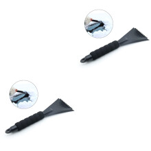 2Pièces Racloirs À Glace Robustes ABS Noir Confortable Auto