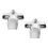2Pièces Séparateur Eau Douche Métal Argenté Précis Durable 9
