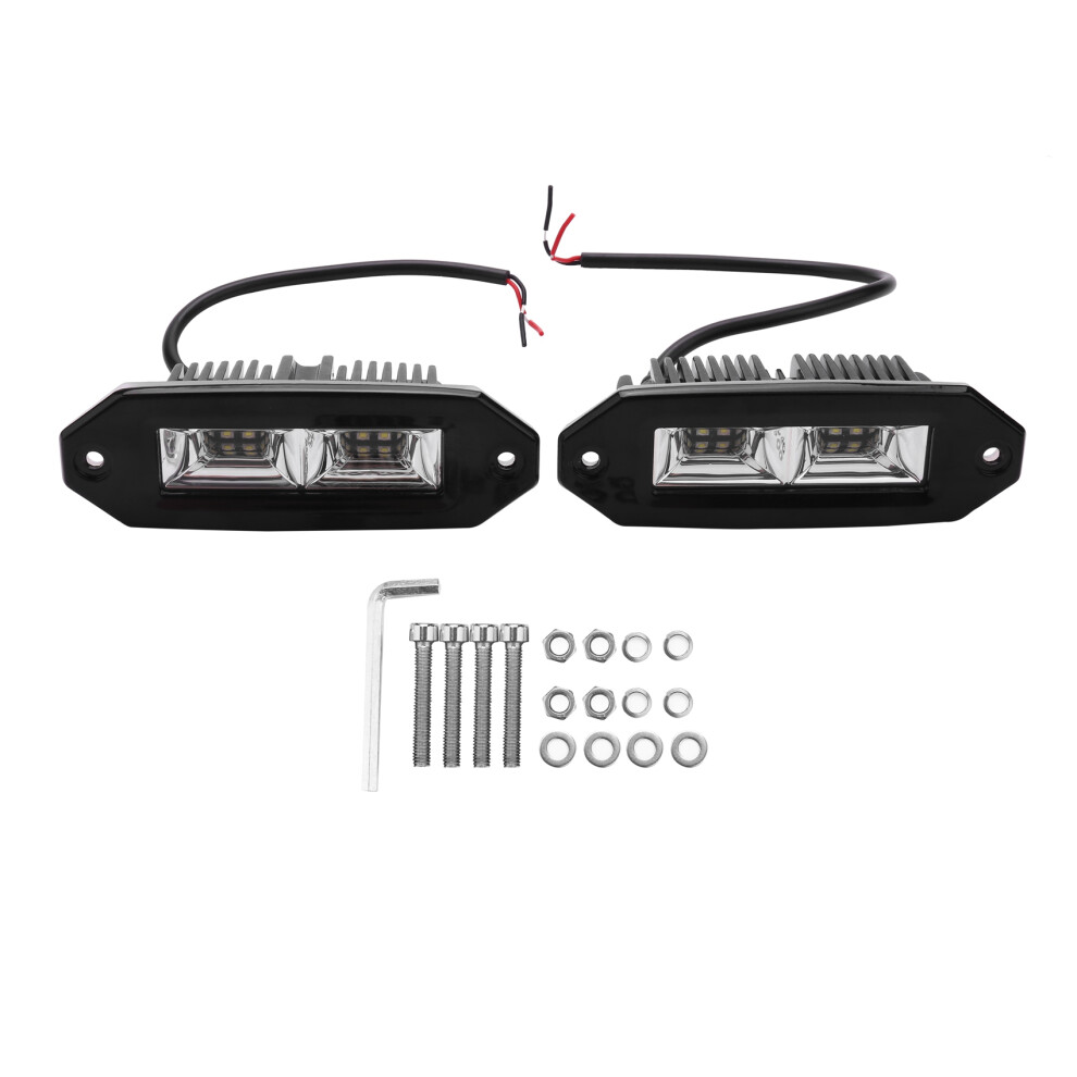 Led Bar,40W Flush Mount Led Pods, 2Pcs Off Road Backup Driving S Fog Lamp For Bumper Atv Utv Suv Truck Boat Light 6032642267439