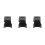 3Pièces Support Casque ABS Noir Mural Accroche Bureau 7