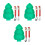 3Pièces Bébé Sapin De Noël Multi-Sections Couleurs Assorties 7