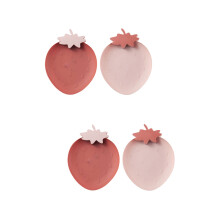 4Pièces Assiette Snacks Couleurs Vives