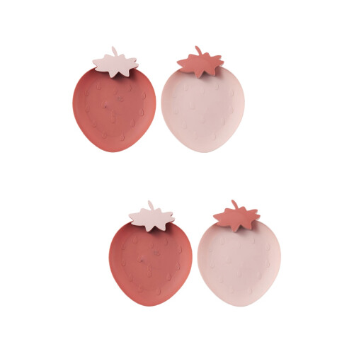4Pièces Assiette Snacks Couleurs Vives