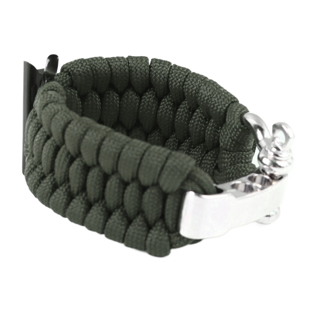 Braided Nylon Alloy Watch Band For Ios Watch 1-9 Se Green 4641386917108