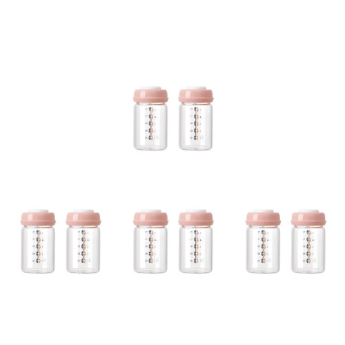 8Pièces Bouteilles Lait Rose Usage Stockage Bébé