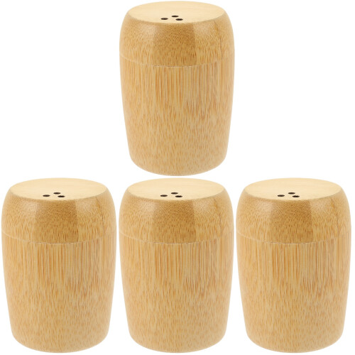 4Stk Robuster Bambus Zahnstocherhalter Und 1