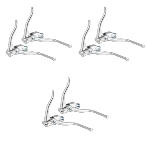 3Paires Poignées Aluminium Argent Pour Guidon Course