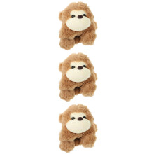 3Pièces Bracelets Slap Animaux Doux Marron Décoration Réutilisables