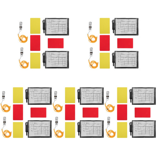 5Sets -Schiedsrichterkarten Set PVC Gelb-Rot Karten 2