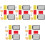 5Sets -Schiedsrichterkarten Set PVC Gelb-Rot Karten 4