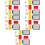5Sets -Schiedsrichterkarten Set PVC Gelb-Rot Karten 8