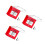 3Pièces Bouton Déclencheur Incendie Rouge Plastic 7